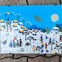 quadro rappresentazione paesaggio invernale