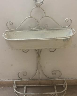 Porta ombrelli in metallo stile Shabby Chic