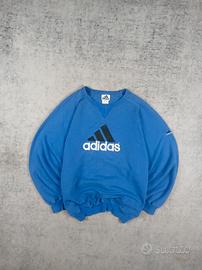 Rara Felpa Adidas Vintage 90s Logo Ricamato 