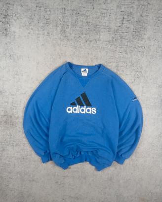 Rara Felpa Adidas Vintage 90s Logo Ricamato 