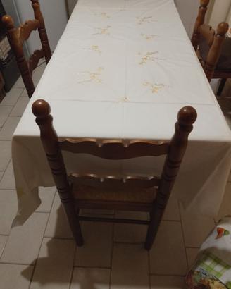 Tovaglia da tavola rettangolare con 12 tovaglioli