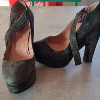 Décolleté con zeppa petrolio Twin-Set 36