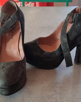 Décolleté con zeppa petrolio Twin-Set 36