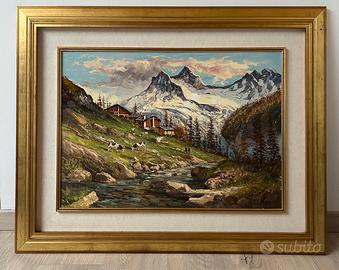 Quadro Dolomiti R.Guerriero dipinto a mano