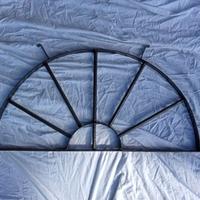 grata  ringhiera mezzaluna ferro battuto