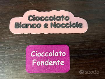 cartellini in plastica personalizzati