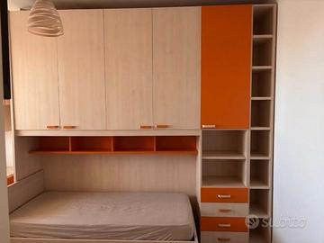 Armadio a ponte con letto