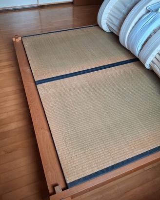 Letto faggio massello stile giapponese con Tatami