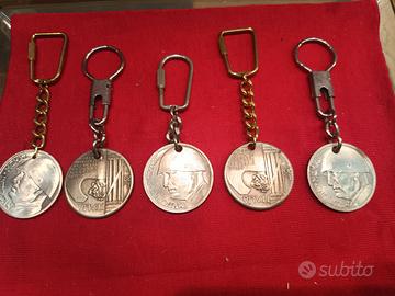 PORTACHIAVI MONETA MUSSOLINI 