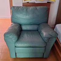 Poltrona similpelle verde