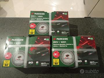 3 batterie 20v parkside 