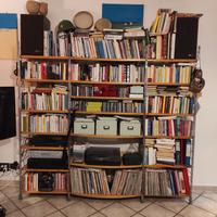 Libreria design Frezza a scaffale legno e metallo
