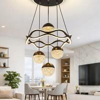 lampadario a sospensione LED brillante nero