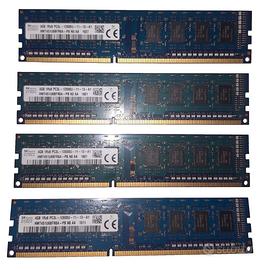 RAM DDR3L 16Gb (4x4Gb) UDIMM 1600Mhz SK Hynix