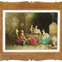 Olio su Tela "Concerto di pianoforte e violini"