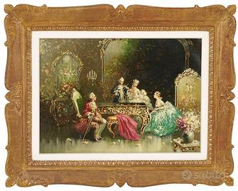 Olio su Tela "Concerto di pianoforte e violini"