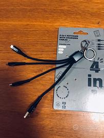 Cavetti di ricarica 4 in 1 portachiavi