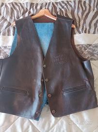 gilet pelle motociclista 