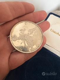 Moneta Unoaerre argento 925 1975 vintage