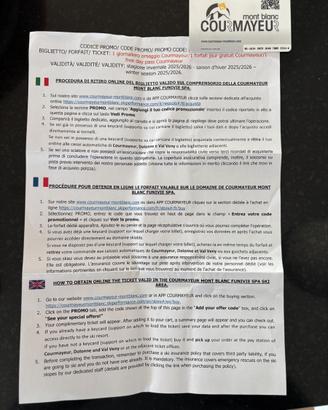 Skipass Giornaliero Courmayeur