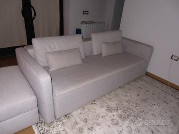 Divano letto poltrone sofà grigio nuvola
