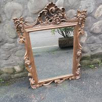 Specchio in legno dorato Vintage