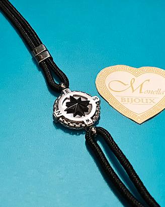 Bracciale uomo Rosa dei Venti acciaio regolabile