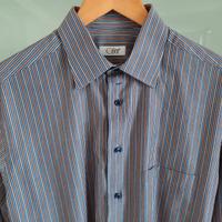 Camicia a righe multicolor cotone maniche lunghe