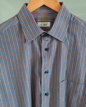 Camicia a righe multicolor cotone maniche lunghe