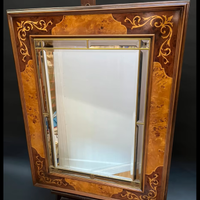 Specchiera radica intarsiata specchio bisellato 50