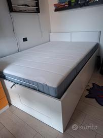 letto ikea piazza e mezza contenitore 
