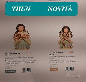 THUN ,NOVITÀ COPPIA ANGELI 2026 EDIZIONE LIMITATA 