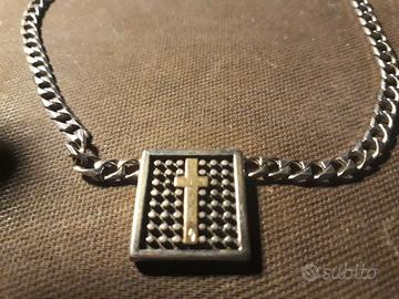 Collana in argento con croce unisex Pianegonda