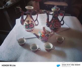 Servizio da tè vintage in porcellana cinese dipint