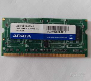 Memoria RAM 1GB 1RX8 PC2-6400S-555
