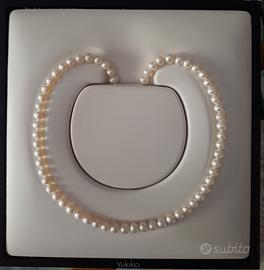 Yukiko collana di perle con chiusura in oro bianco