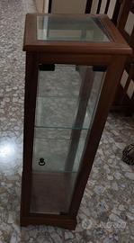Vetrinetta in legno massello e vetro