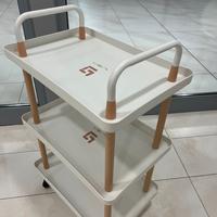 Carrellino porta oggetti con ruote frenabili