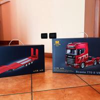 RC 1501 SCANIA 770S V8 - 1:18  + CARRELLO 3 ASSI