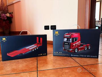 RC 1501 SCANIA 770S V8 - 1:18  + CARRELLO 3 ASSI