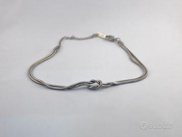 bracciale donna uomo infinito colore argento 