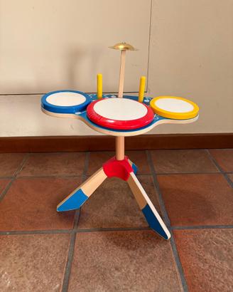 Set batteria e piatti giocattolo Hape