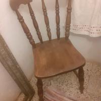 Sedia antica dell'800 in castagno