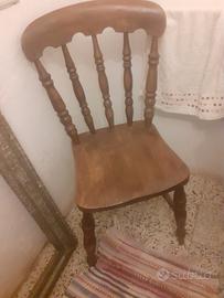 Sedia antica dell'800 in castagno