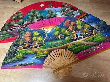 Ventagli Thailandesi da Muro - artigianato etnico