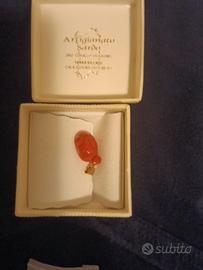 Ciondolo Tartaruga Corallo Oro 18K Scatola
