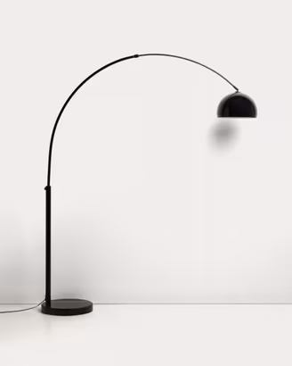 Lampada da terra Madali kave home in acciaio nera