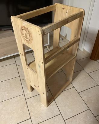 Torretta montessori in legno hand made