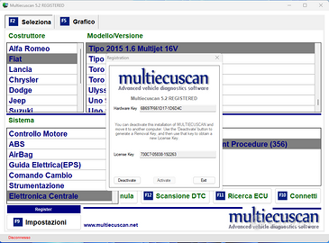 Programma Multiecuscan 5.2 AlfaOBD