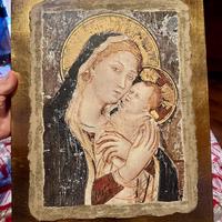 Quadro antico con Madonna e bambin Gesù